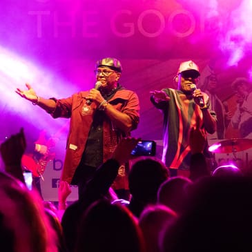 The Real Thing performing on the festival stage