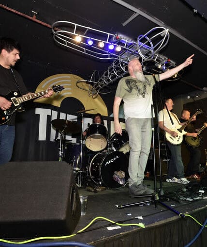 Band performing on stage