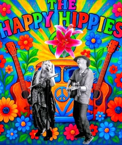 Two musical performers on stage