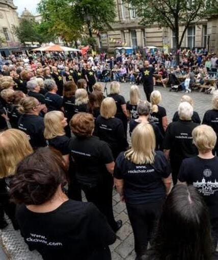 A choir performing