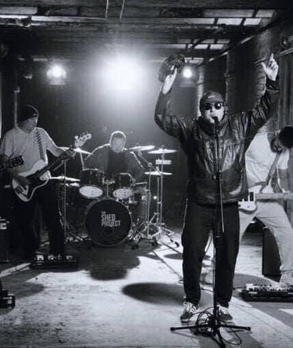 Band performing on stage