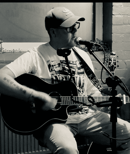 Musical performer on stage